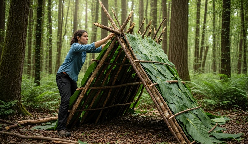 Building a Shelter from Natural Materials thumbnail