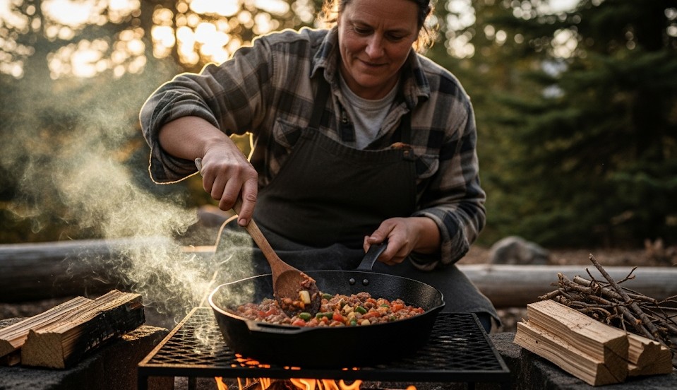Cooking Over an Open Fire: Campfire Techniques thumbnail
